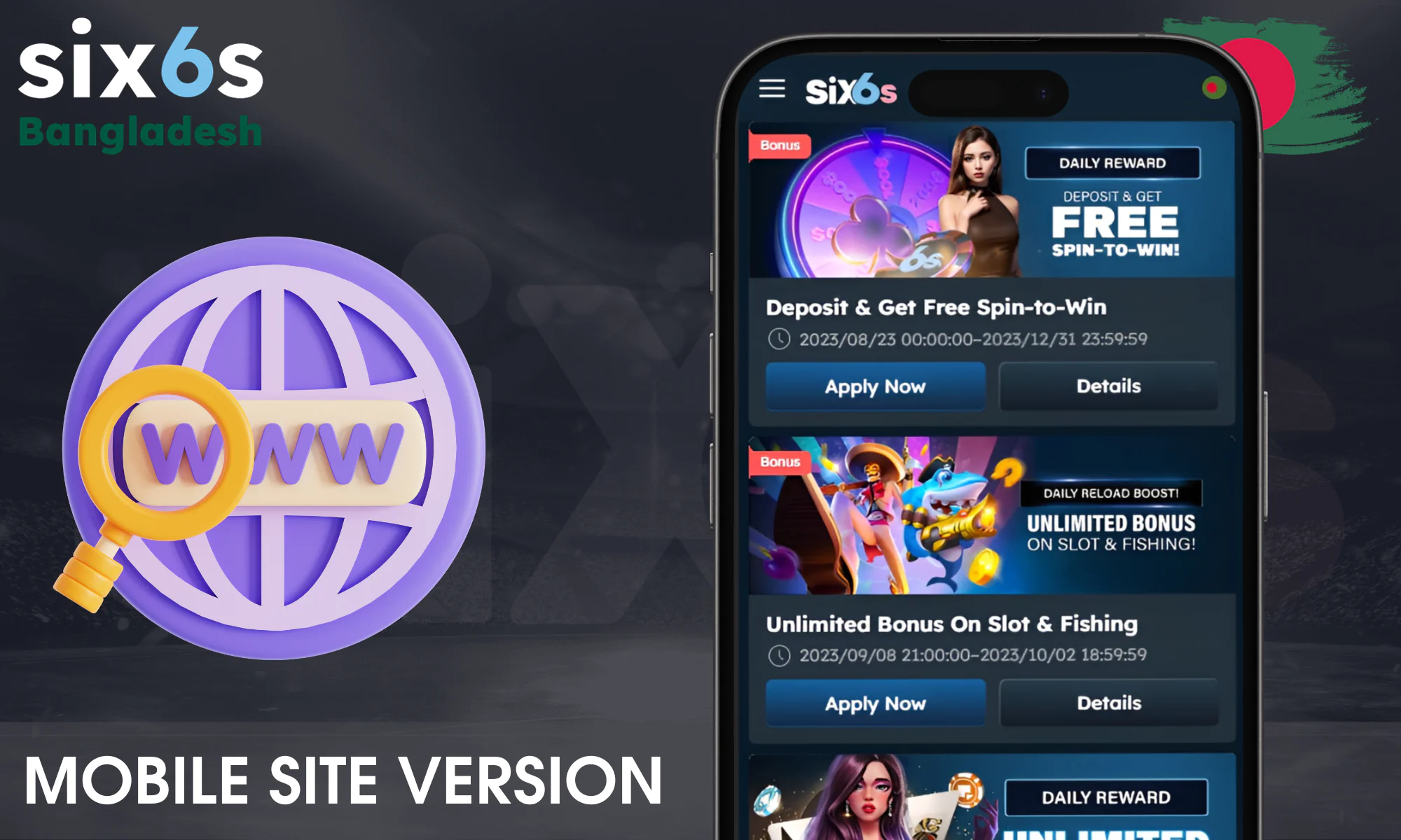 Using the browser-based version of Six6s as an alternative to the app.