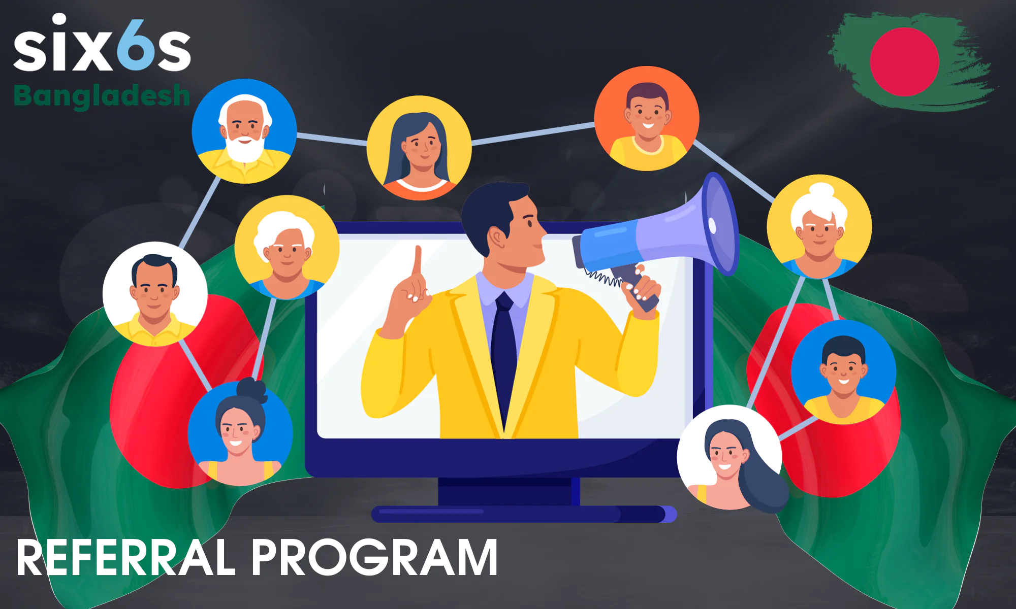 Earn rewards from Six6s by bringing your friends onto the platform