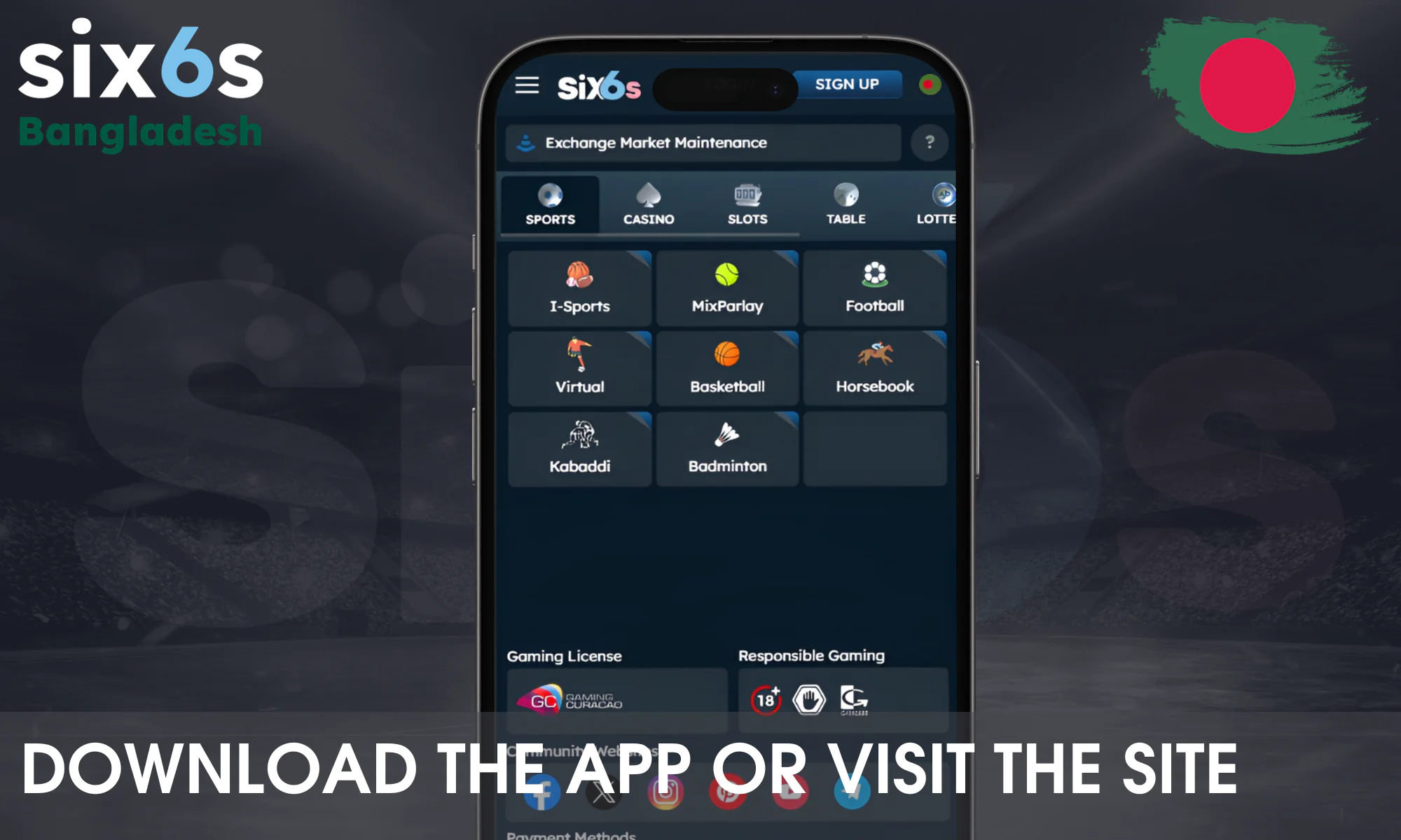 Access the Six6s platform by visiting their website or launching the installed app.
