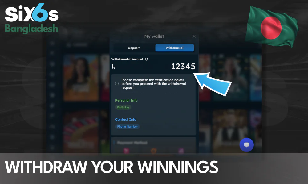 Cash Out Your Winnings from Your Six6s Account
