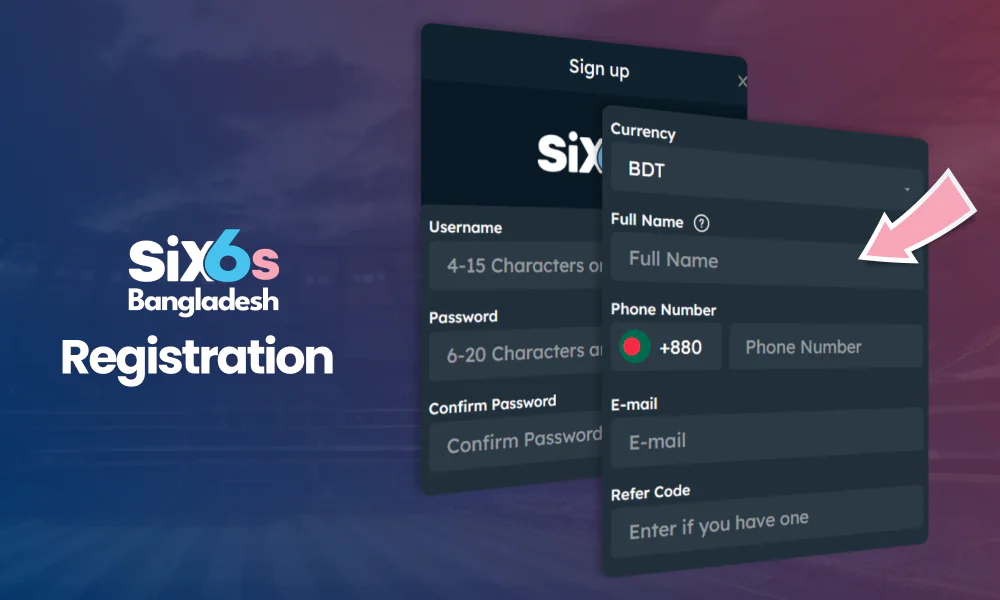 Locate the sign-up button and start your registration