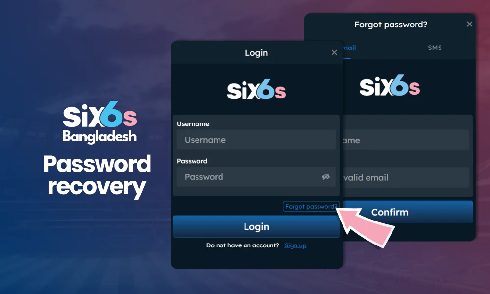 Password recovery process at Six6s